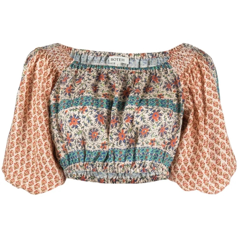 Boteh Crop Top